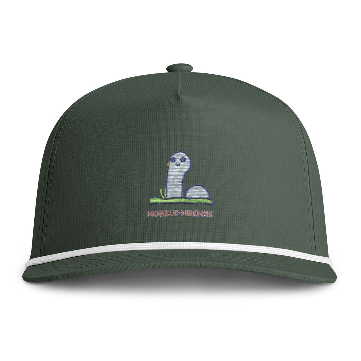Cute Mokele Mbembe Embroidered Baseball Hat — Sunwashed Rope Cap