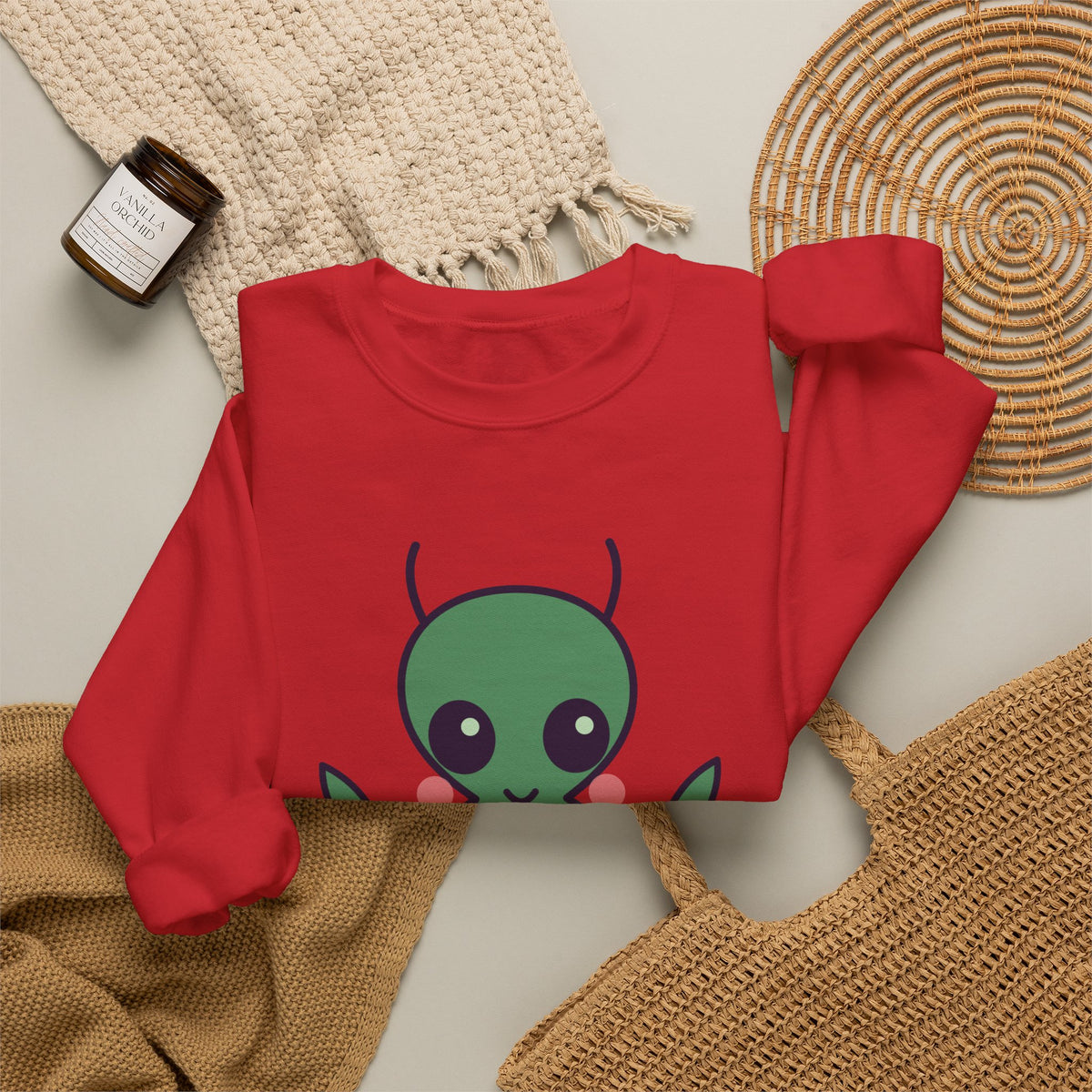 Cute Mantis Man Unisex Graphic Pullover Sweatshirt