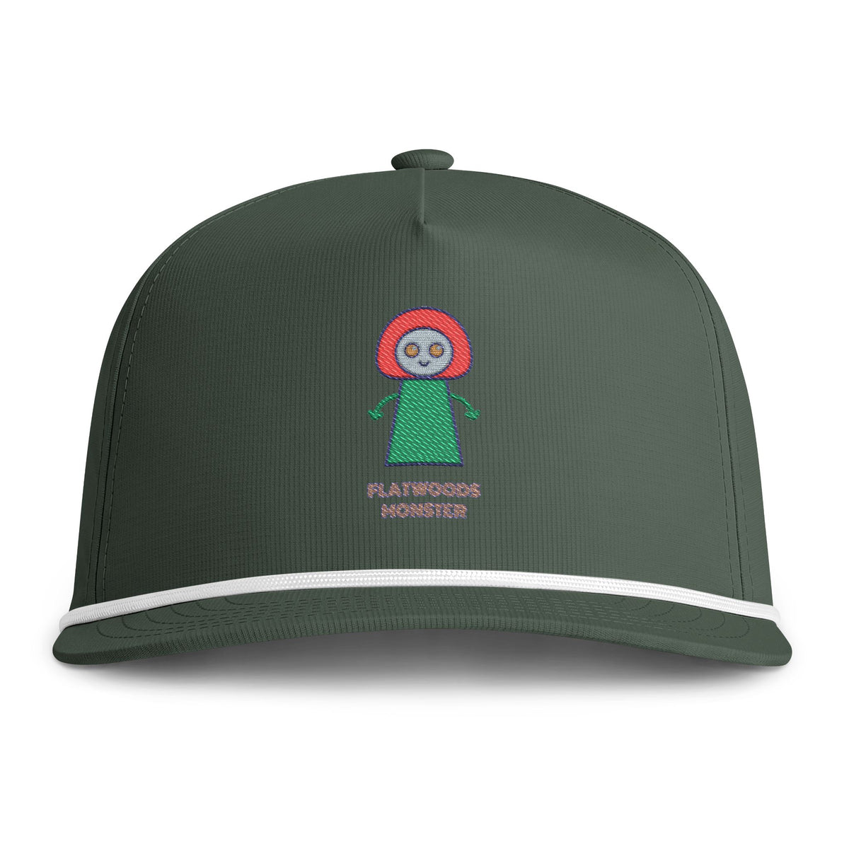Cute Flatwoods Monster Embroidered Baseball Hat — Sunwashed Rope Cap
