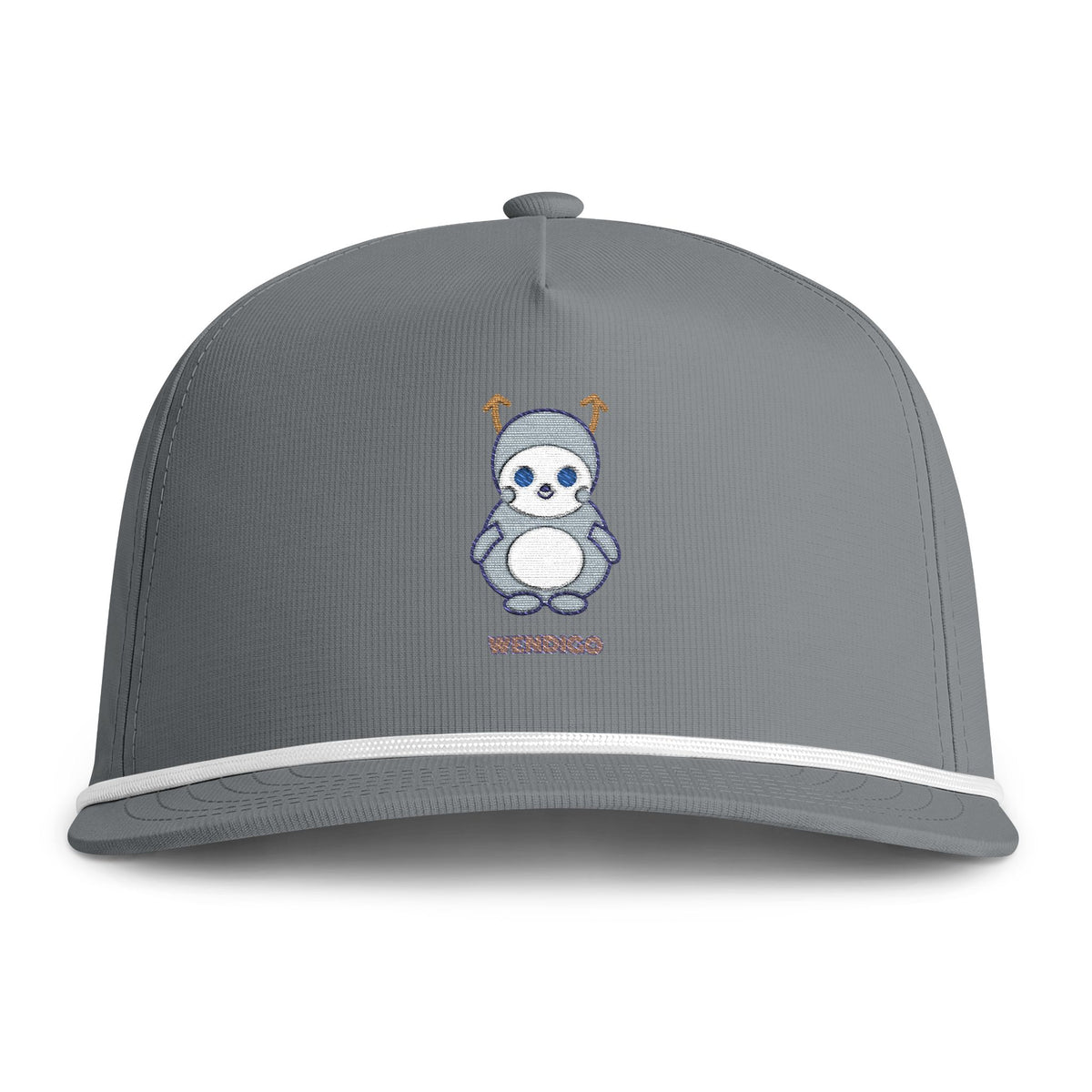 Cute Wendigo Embroidered Baseball Hat — Sunwashed Rope Cap