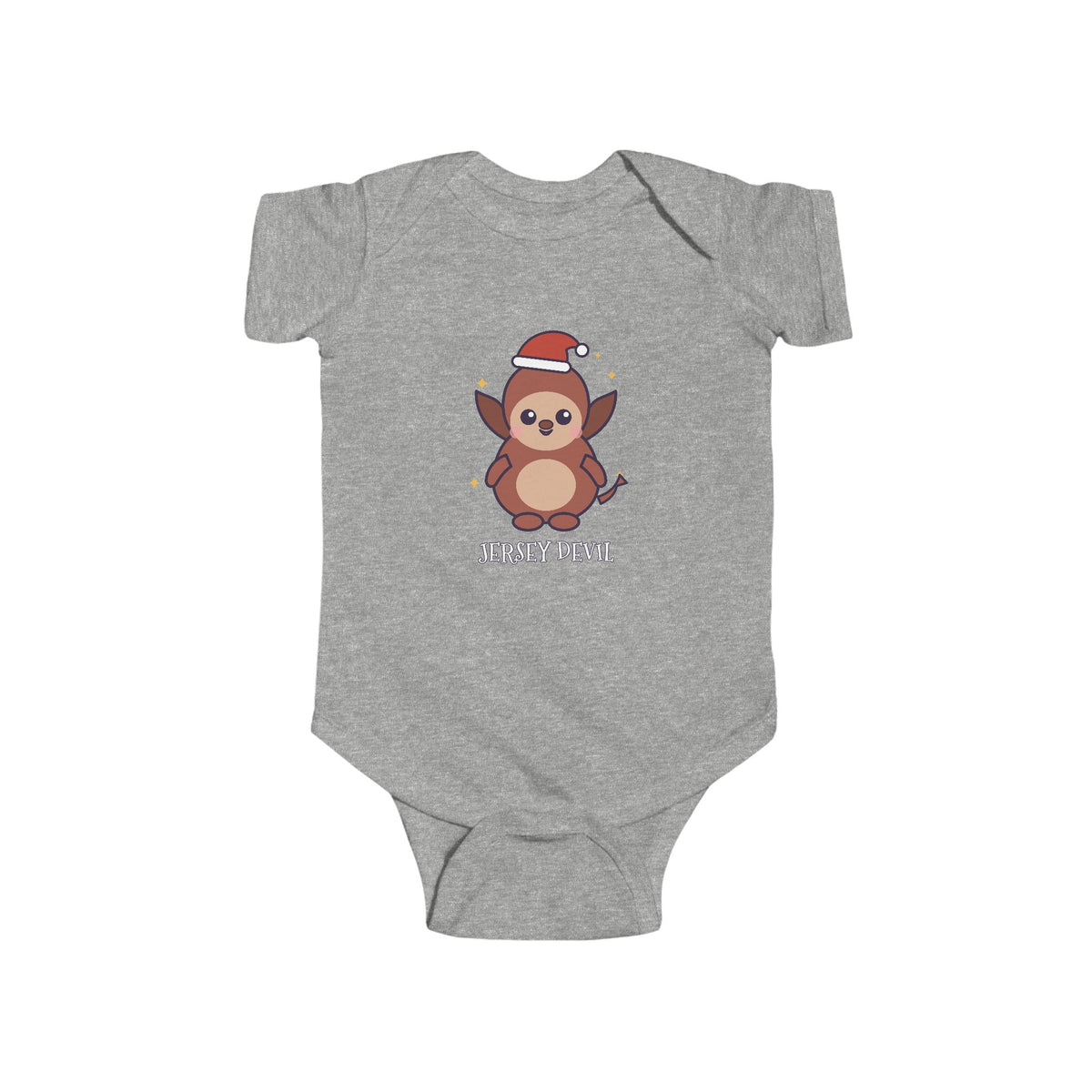 Jersey Devil Christmas Baby Bodysuit - Cute Santa Jersey Devil Infant Onesie