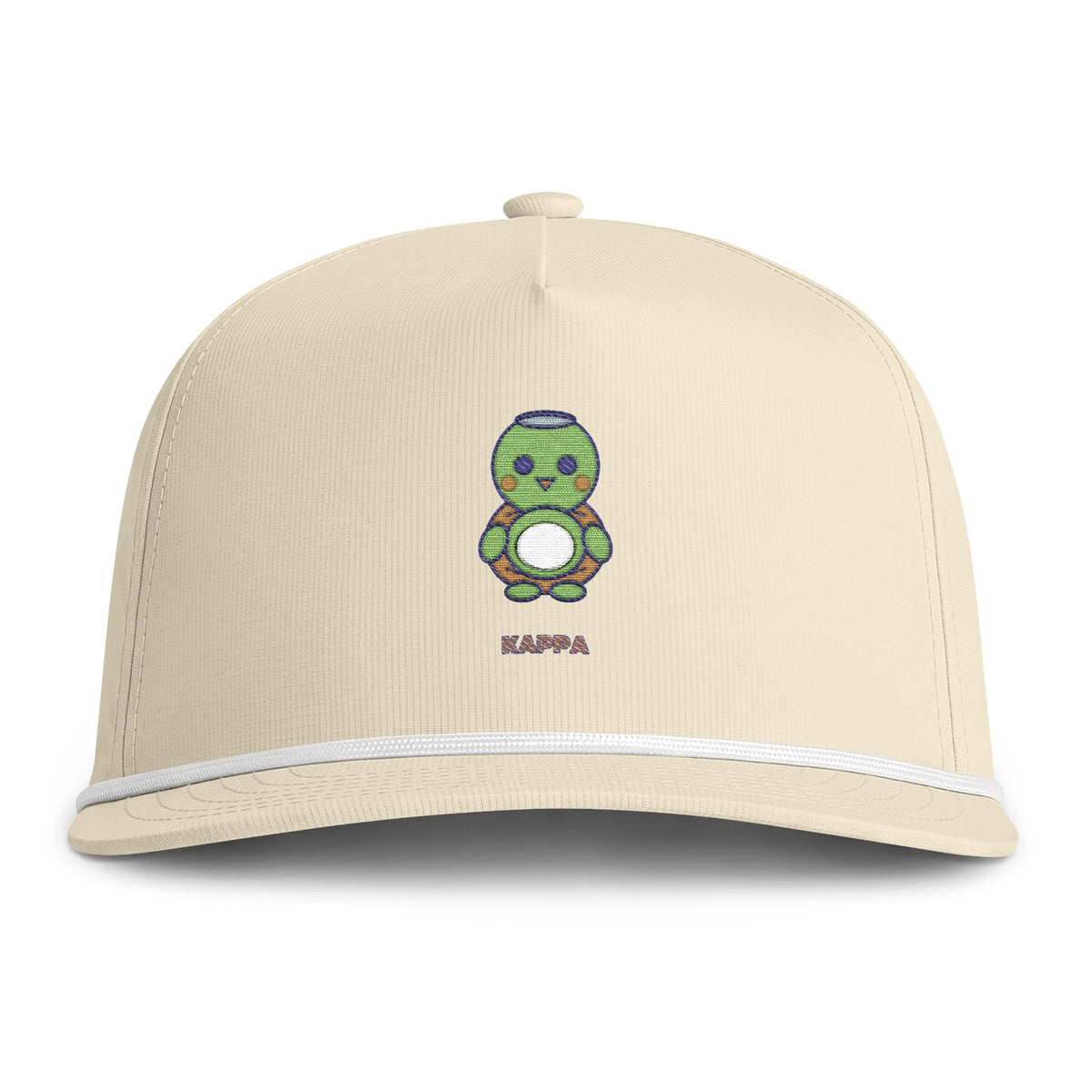 Cute Kappa Embroidered Baseball Hat — Sunwashed Rope Cap