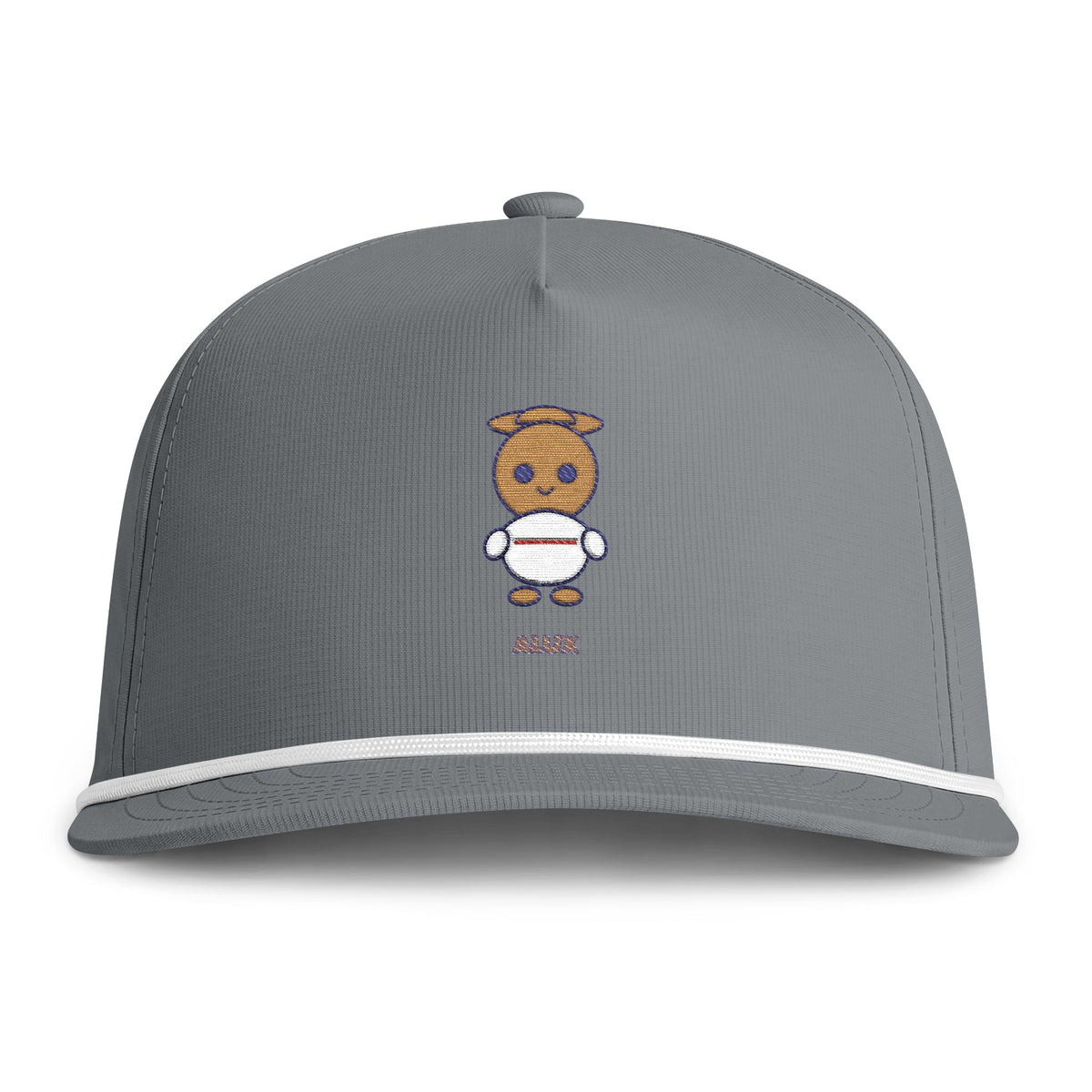 Cute Alux Embroidered Baseball Hat — Sunwashed Rope Cap
