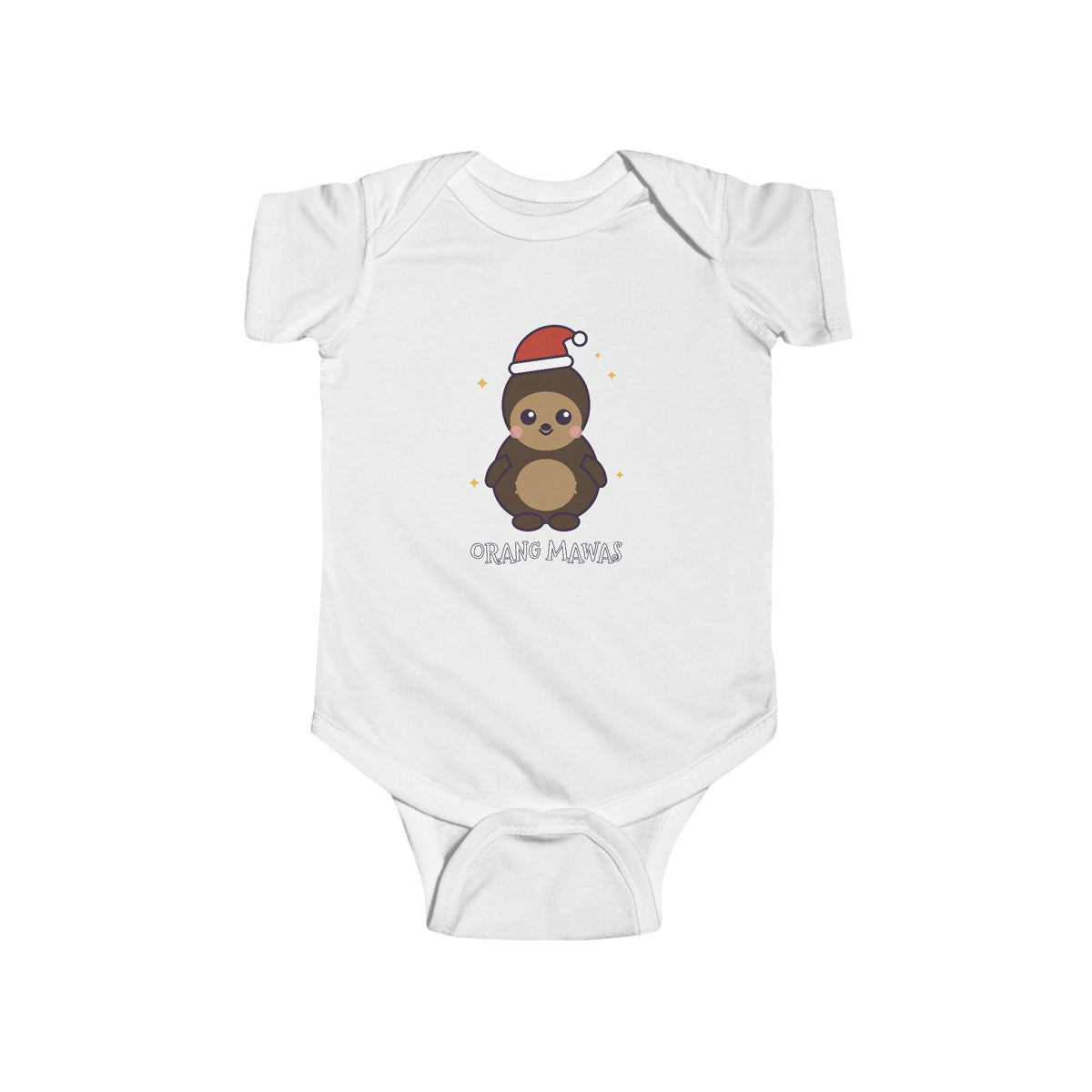 Orang Mawas Christmas Baby Bodysuit - Cute Santa Orang Mawas Infant Onesie