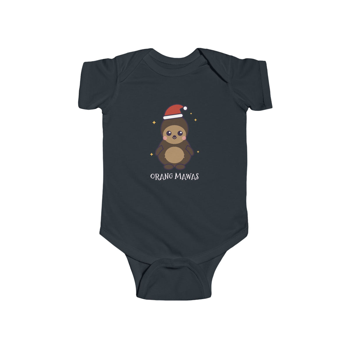 Orang Mawas Christmas Baby Bodysuit - Cute Santa Orang Mawas Infant Onesie