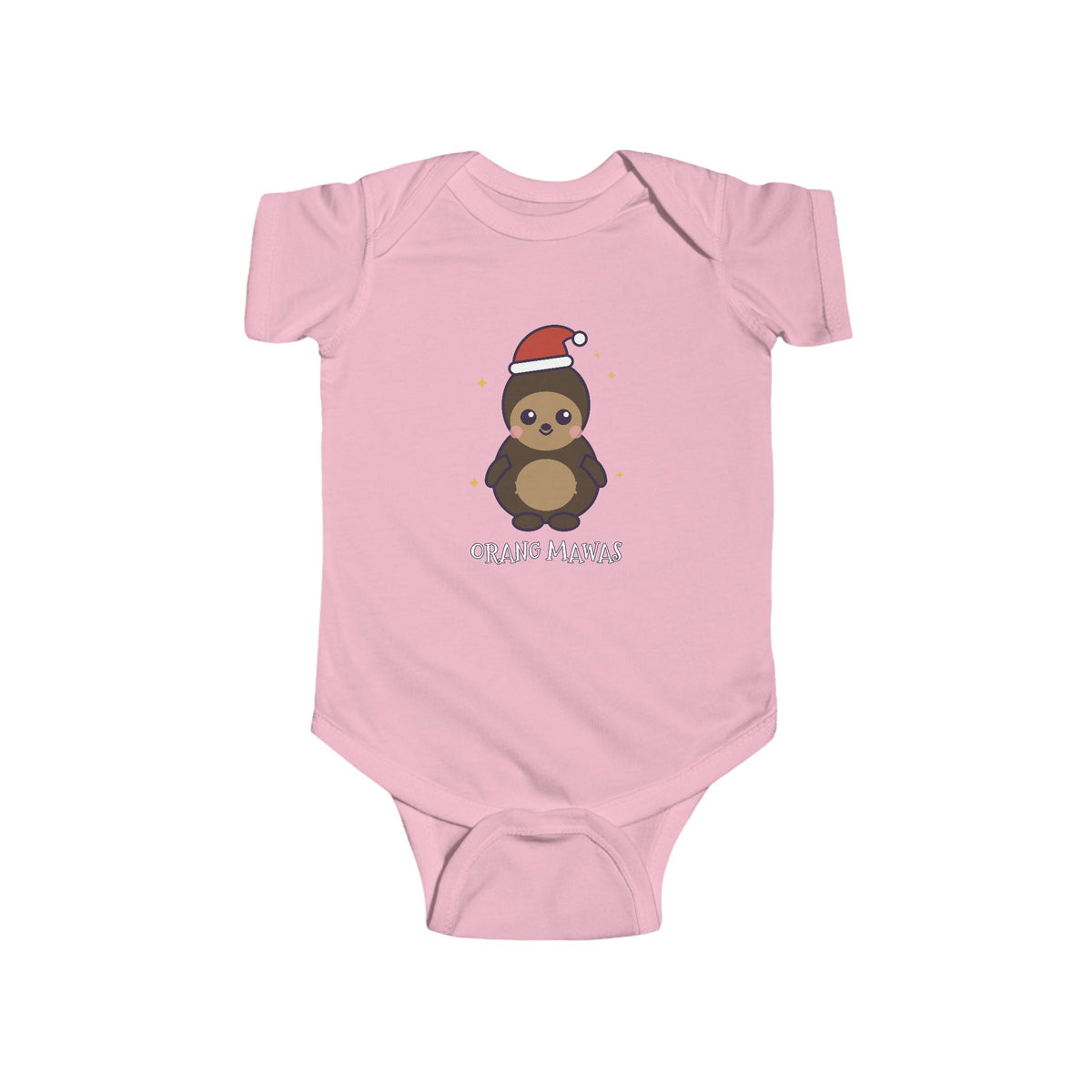 Orang Mawas Christmas Baby Bodysuit - Cute Santa Orang Mawas Infant Onesie