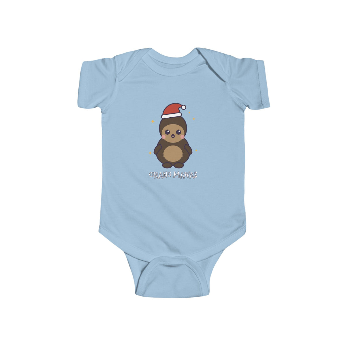 Orang Mawas Christmas Baby Bodysuit - Cute Santa Orang Mawas Infant Onesie