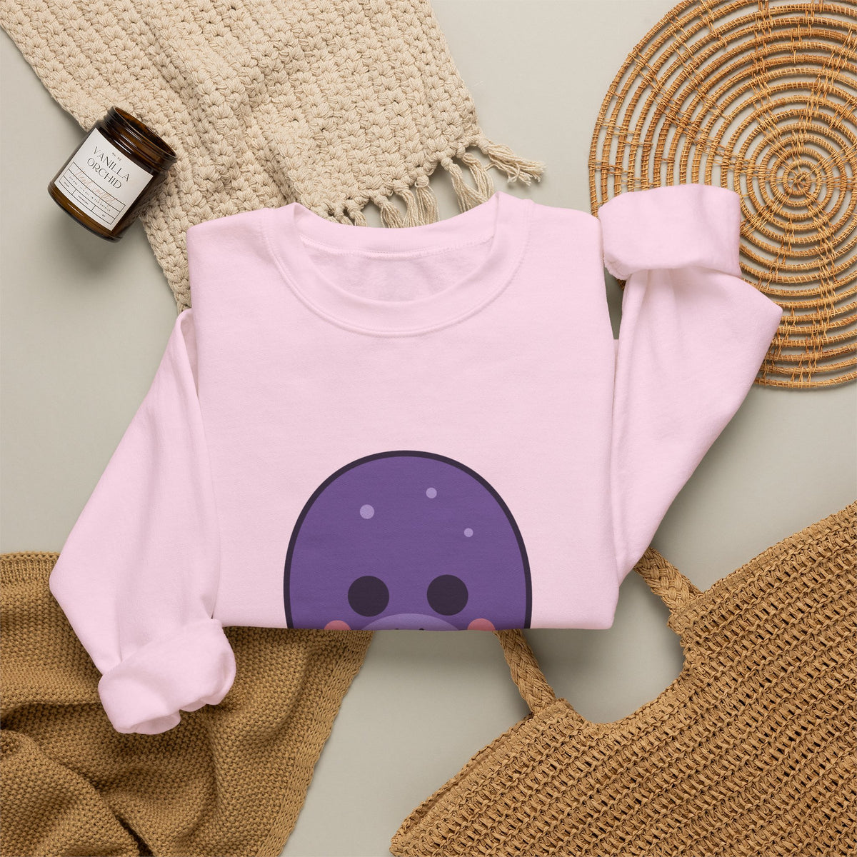Cute Kraken Unisex Graphic Pullover Sweatshirt
