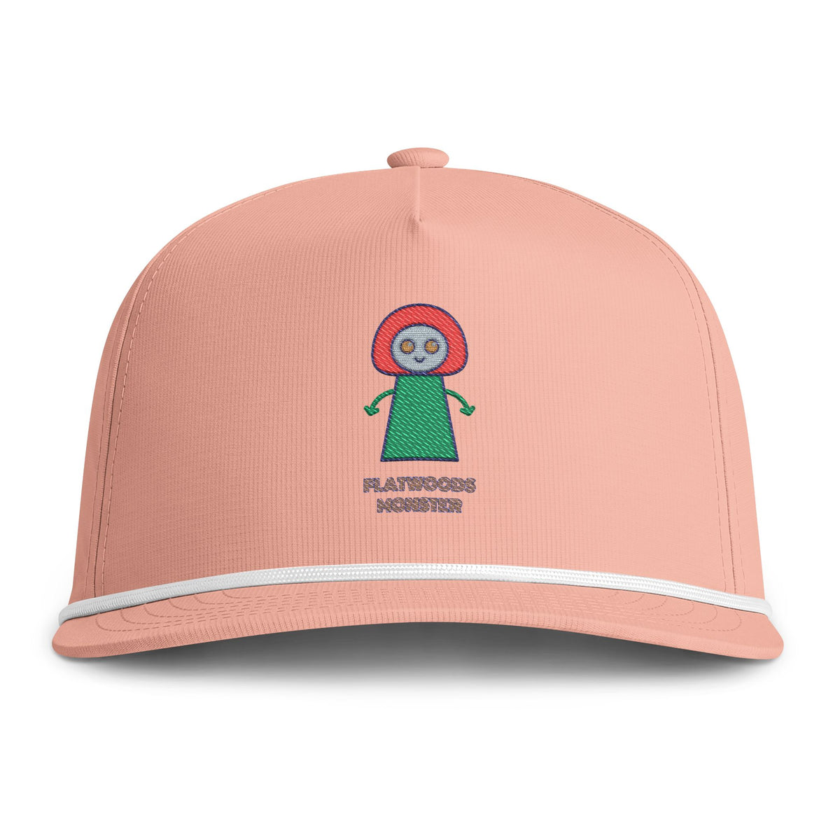 Cute Flatwoods Monster Embroidered Baseball Hat — Sunwashed Rope Cap
