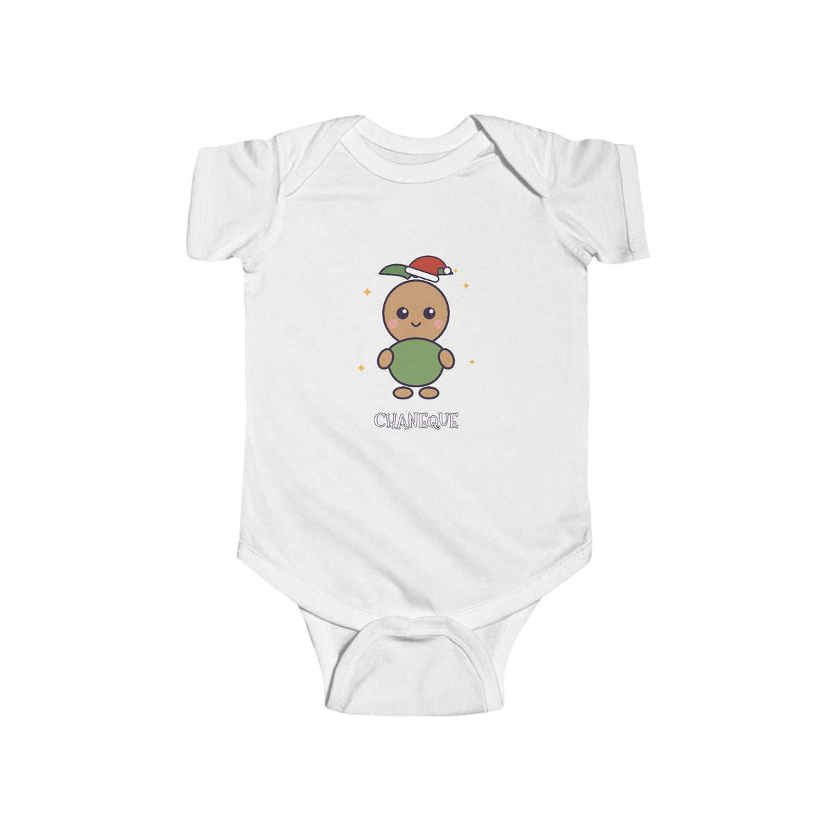 Chaneque Christmas Baby Bodysuit - Cute Santa Chaneque Infant Onesie