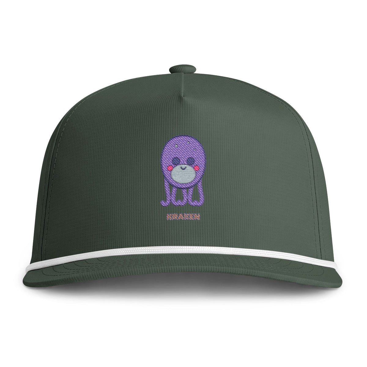 Cute Kraken Embroidered Baseball Hat — Sunwashed Rope Cap