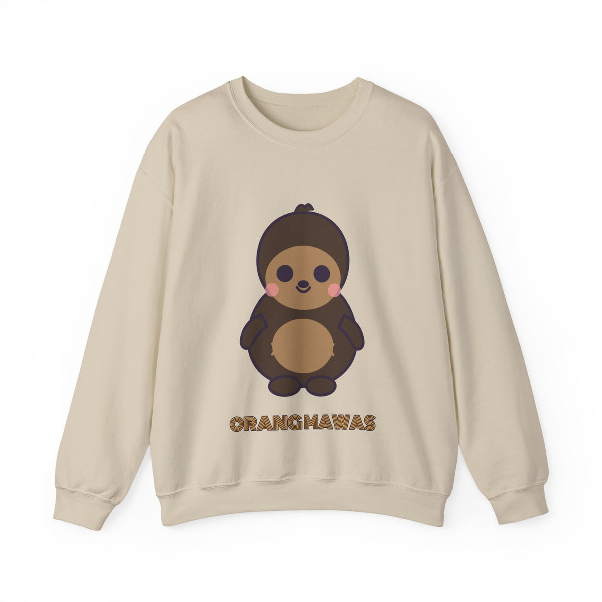 Cute Orang Mawas Unisex Graphic Pullover Sweatshirt