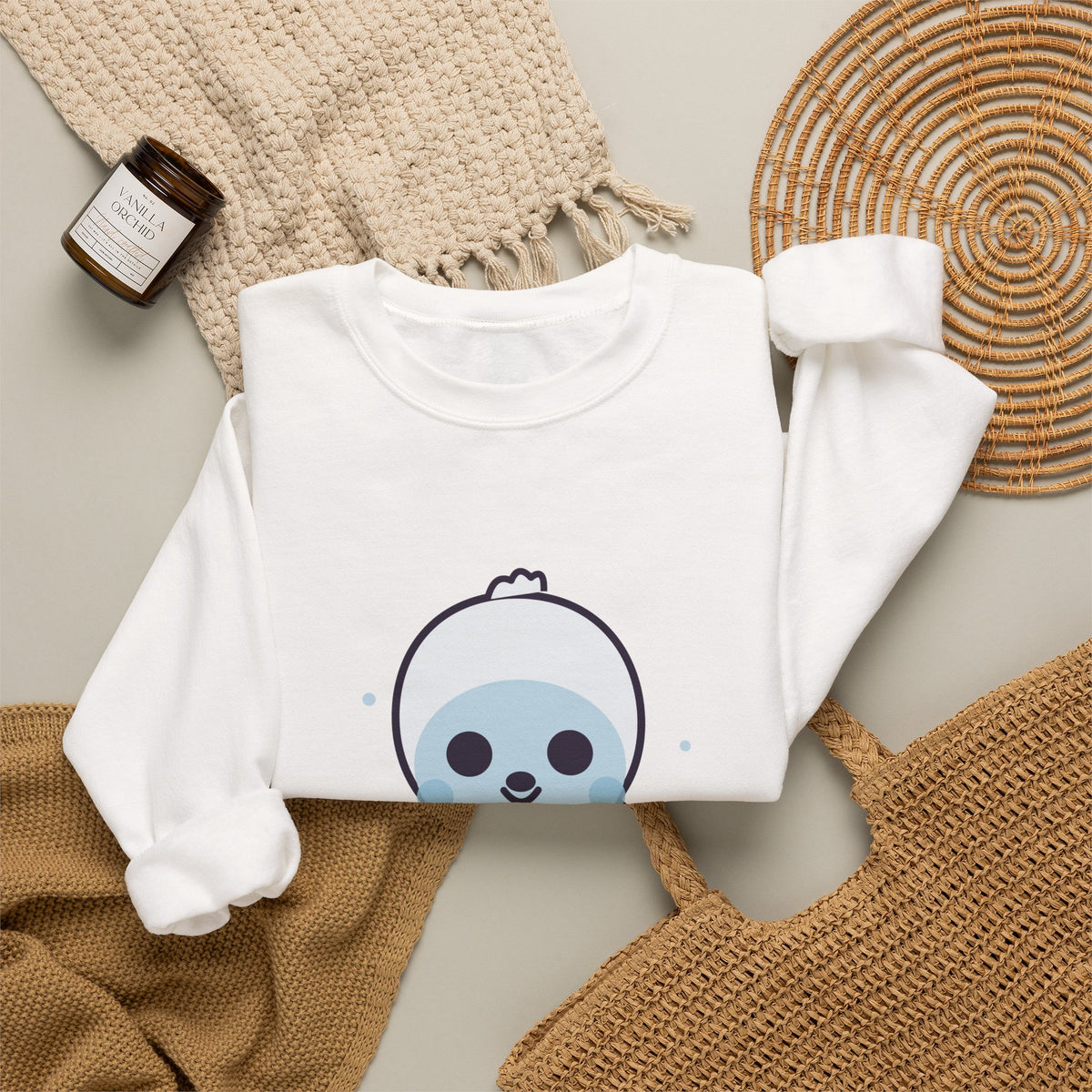 Cute Yeti Unisex Graphic Pullover Sweatshirt