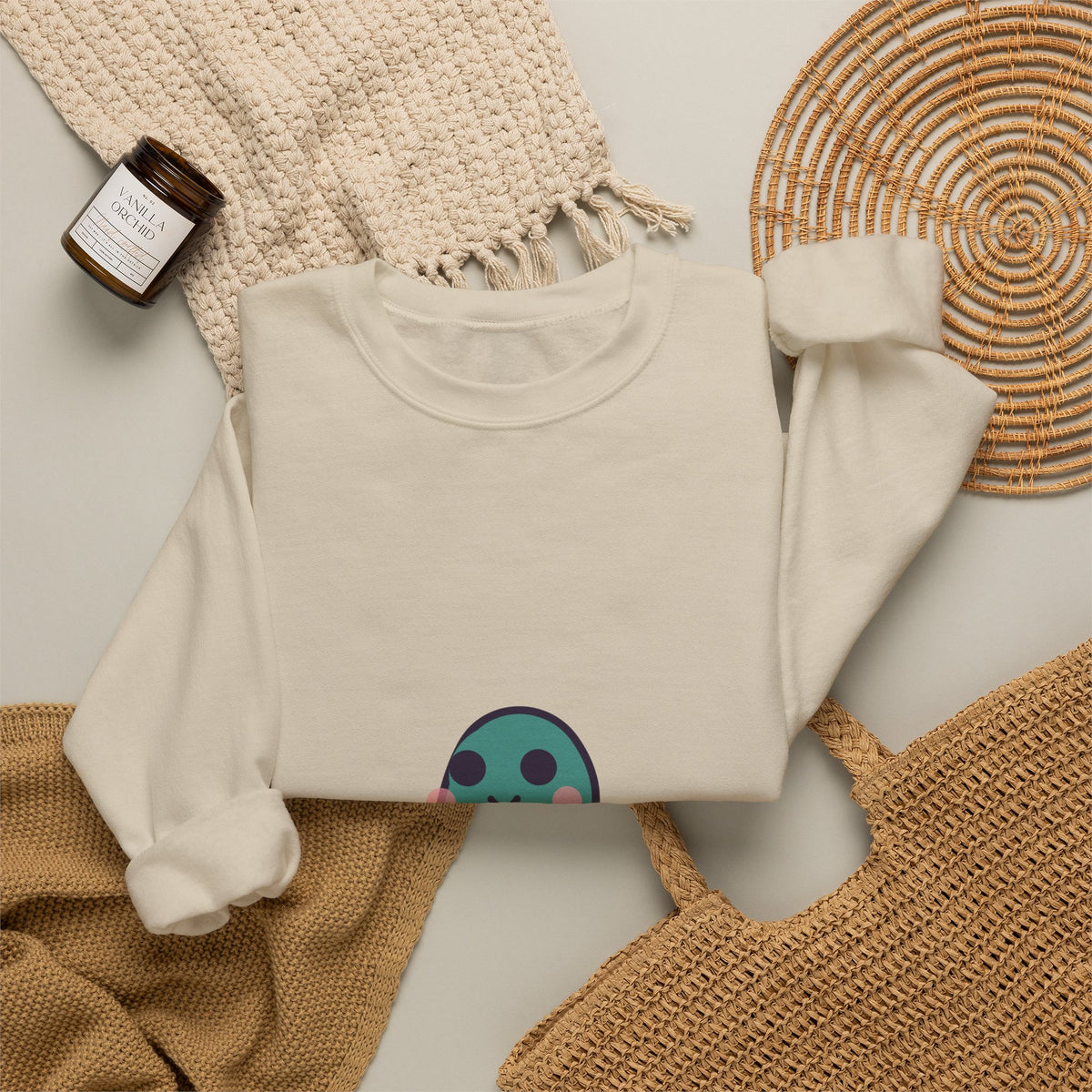 Cute Nessie Unisex Graphic Pullover Sweatshirt