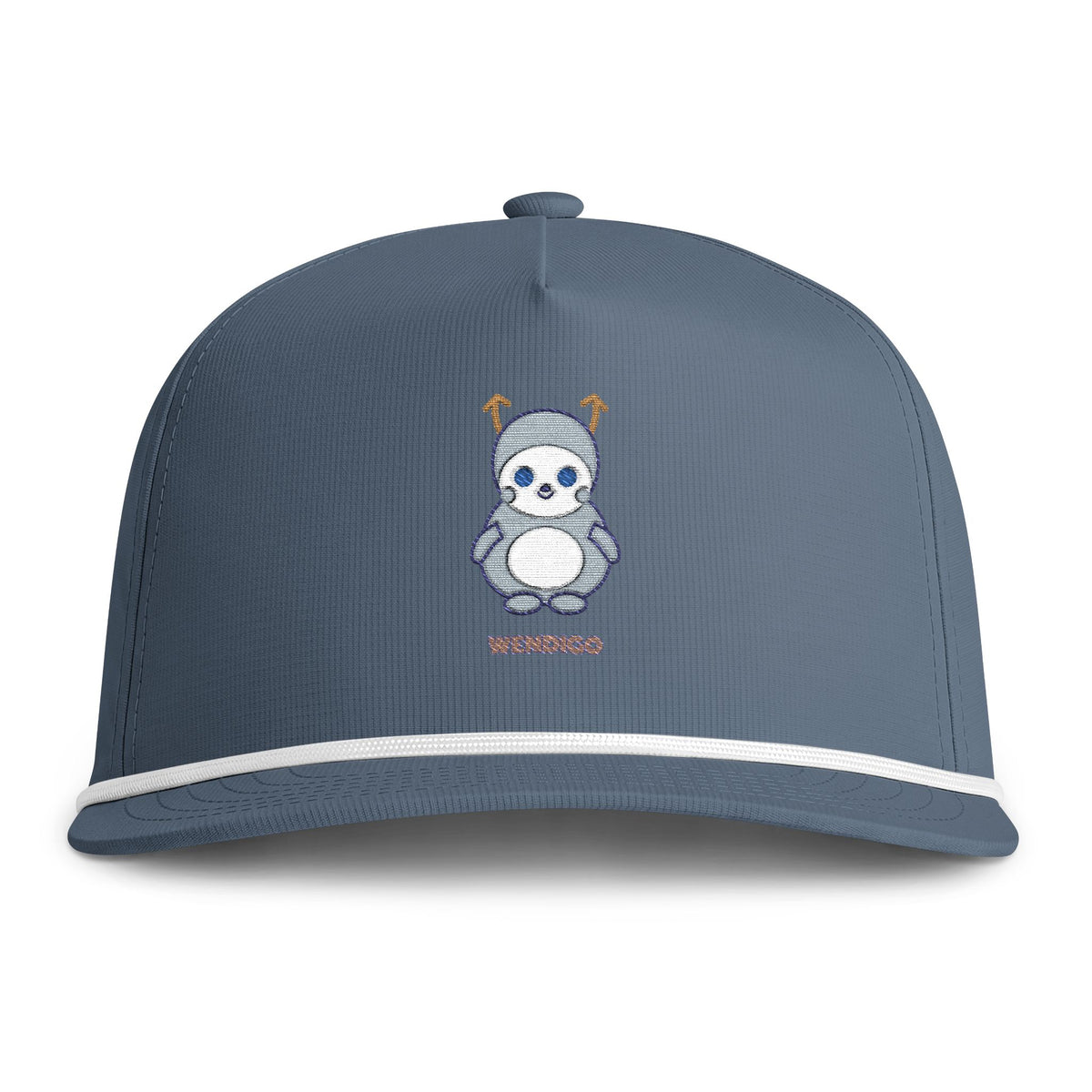 Cute Wendigo Embroidered Baseball Hat — Sunwashed Rope Cap