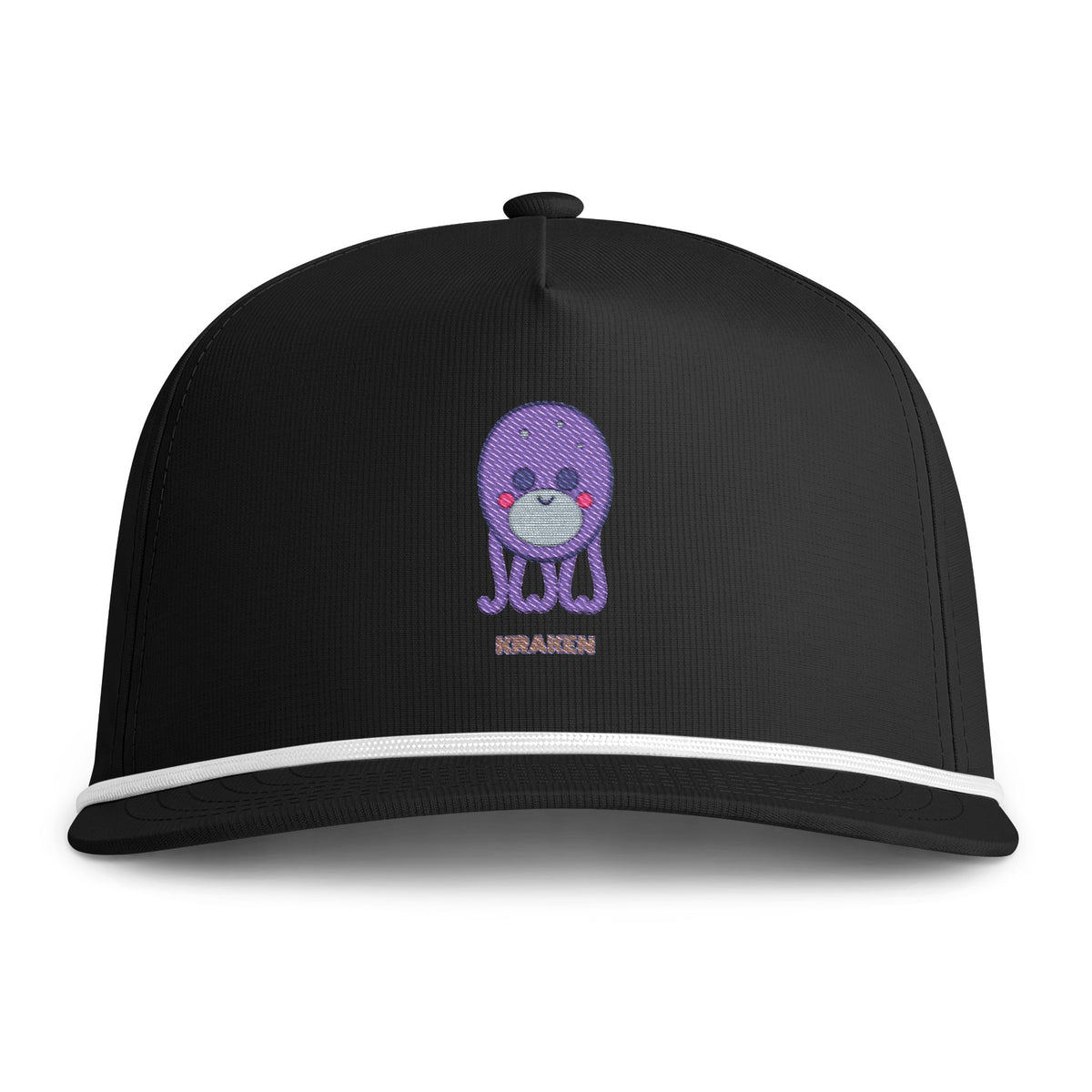 Cute Kraken Embroidered Baseball Hat — Sunwashed Rope Cap