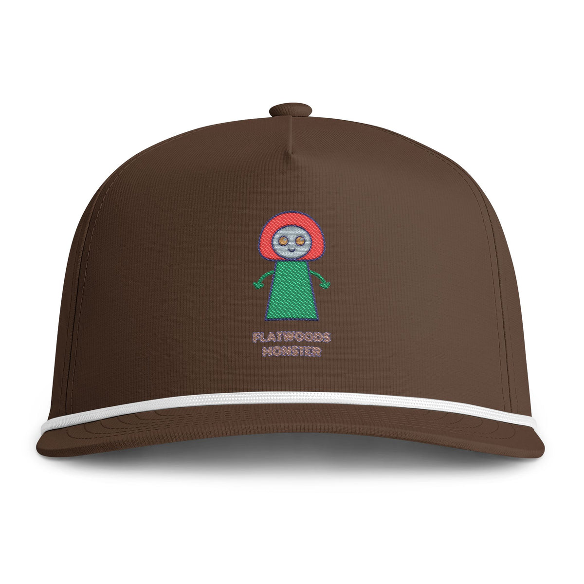 Cute Flatwoods Monster Embroidered Baseball Hat — Sunwashed Rope Cap