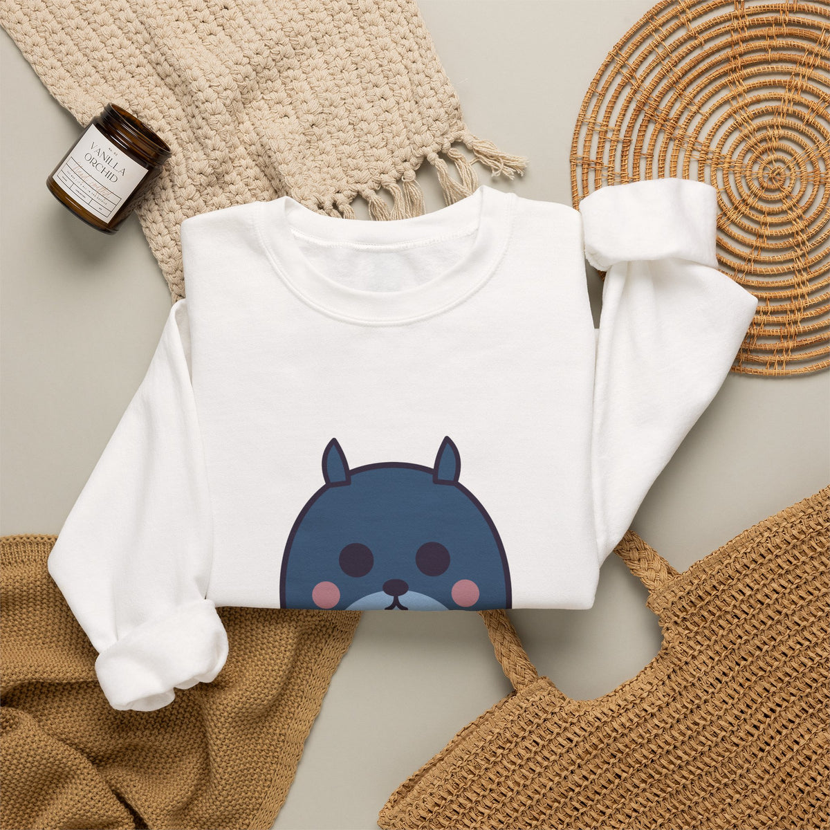 Cute Bunyip Unisex Graphic Pullover Sweatshirt