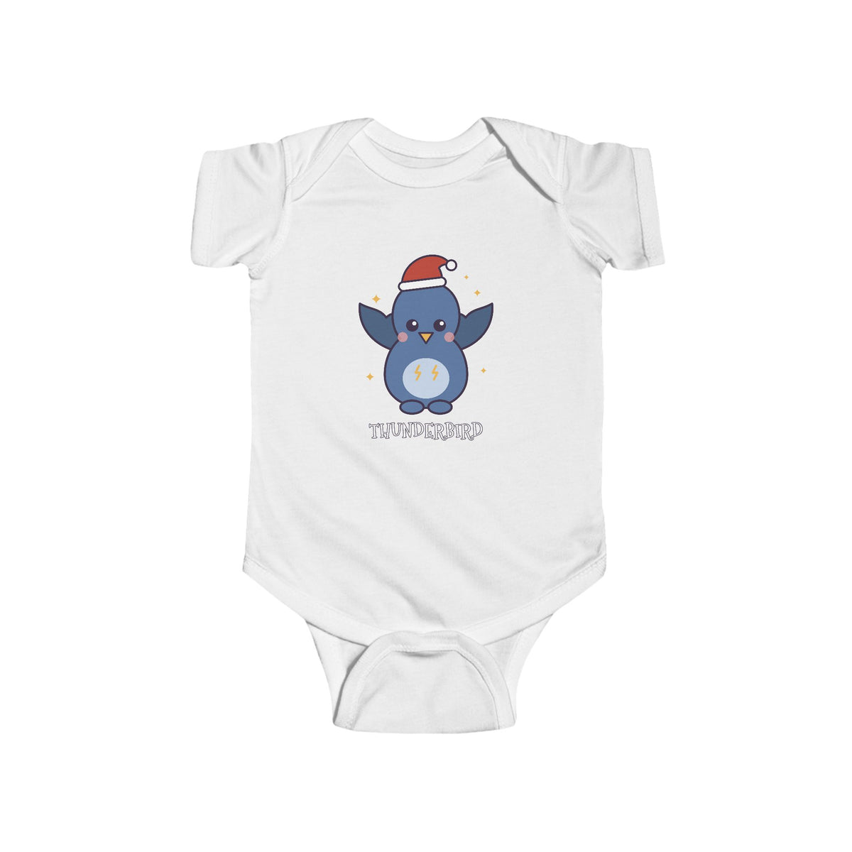 Thunderbird Christmas Baby Bodysuit - Cute Santa Thunderbird Infant Onesie