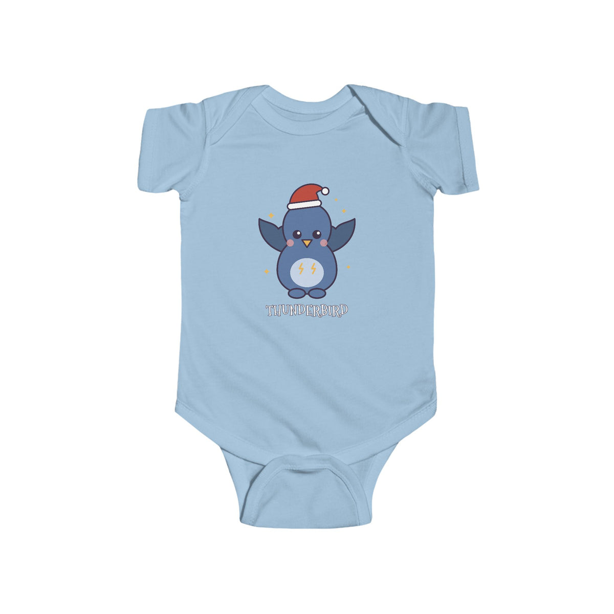Thunderbird Christmas Baby Bodysuit - Cute Santa Thunderbird Infant Onesie