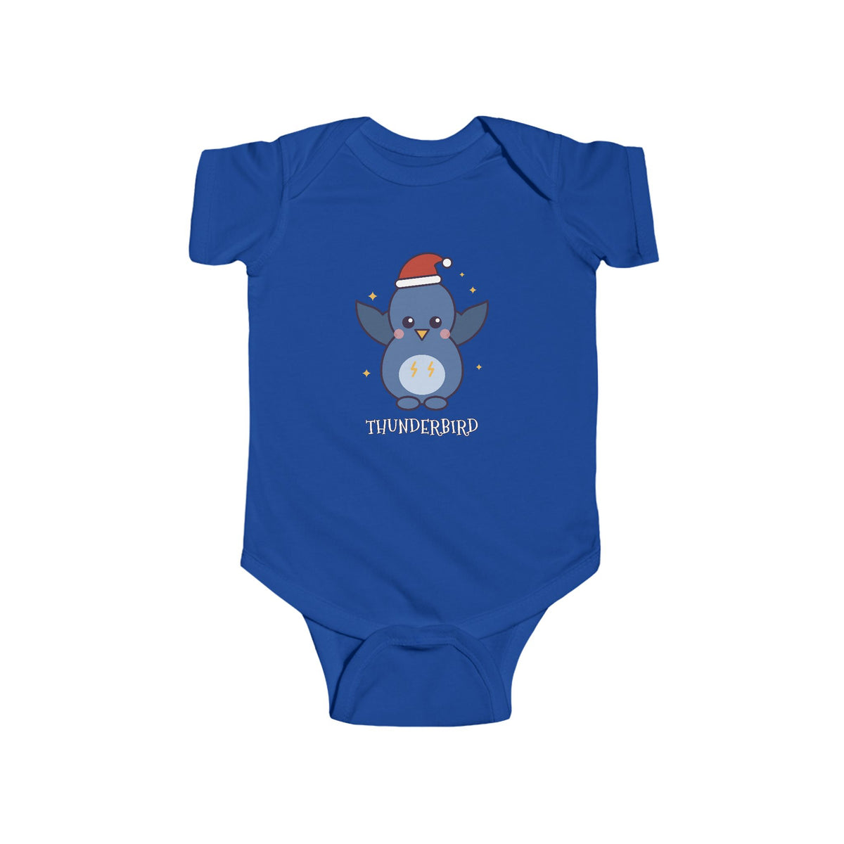 Thunderbird Christmas Baby Bodysuit - Cute Santa Thunderbird Infant Onesie