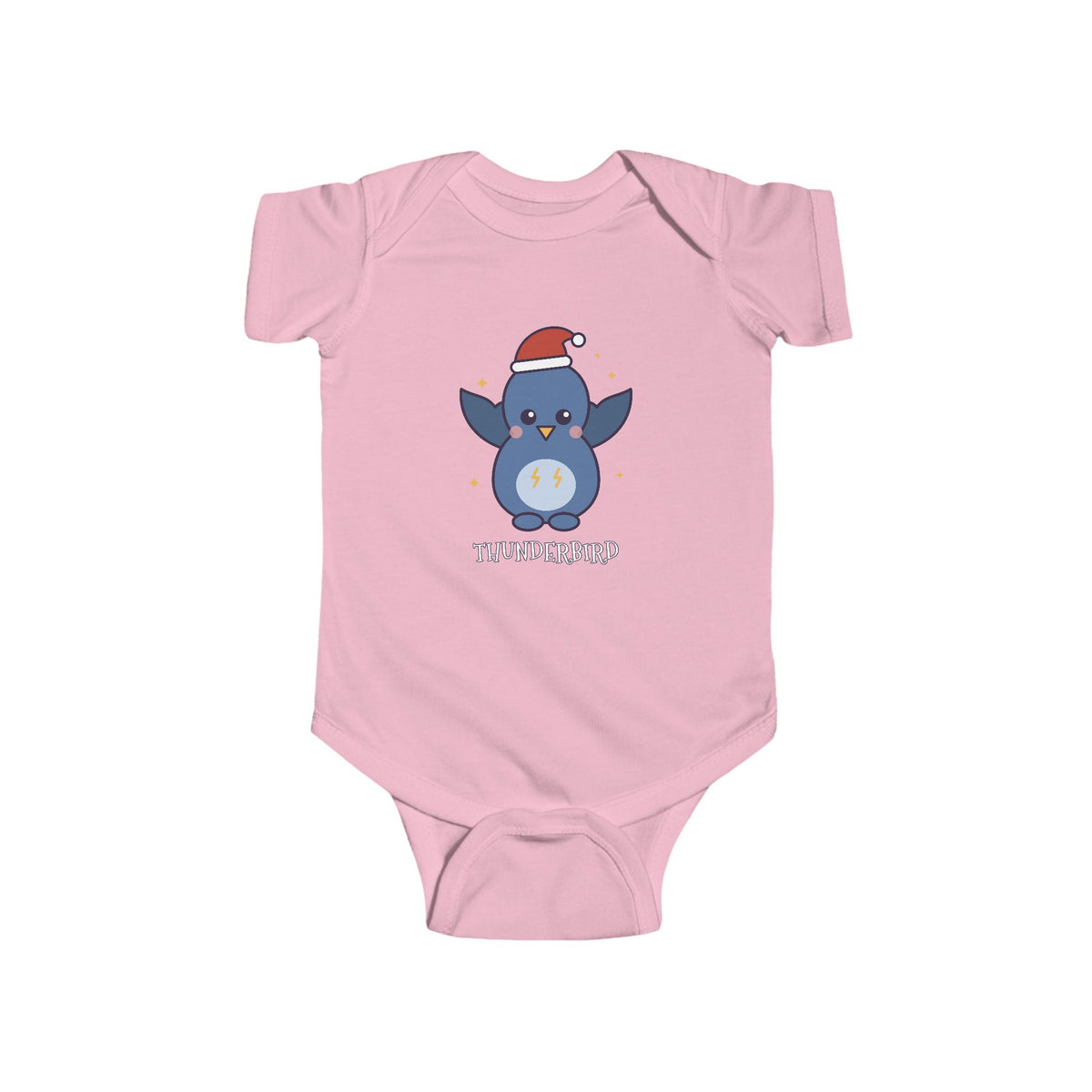 Thunderbird Christmas Baby Bodysuit - Cute Santa Thunderbird Infant Onesie