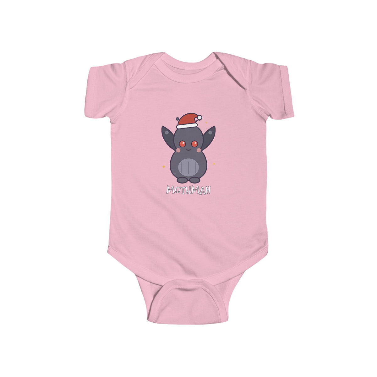 Mothman Christmas Baby Bodysuit - Cute Santa Mothman Infant Onesie