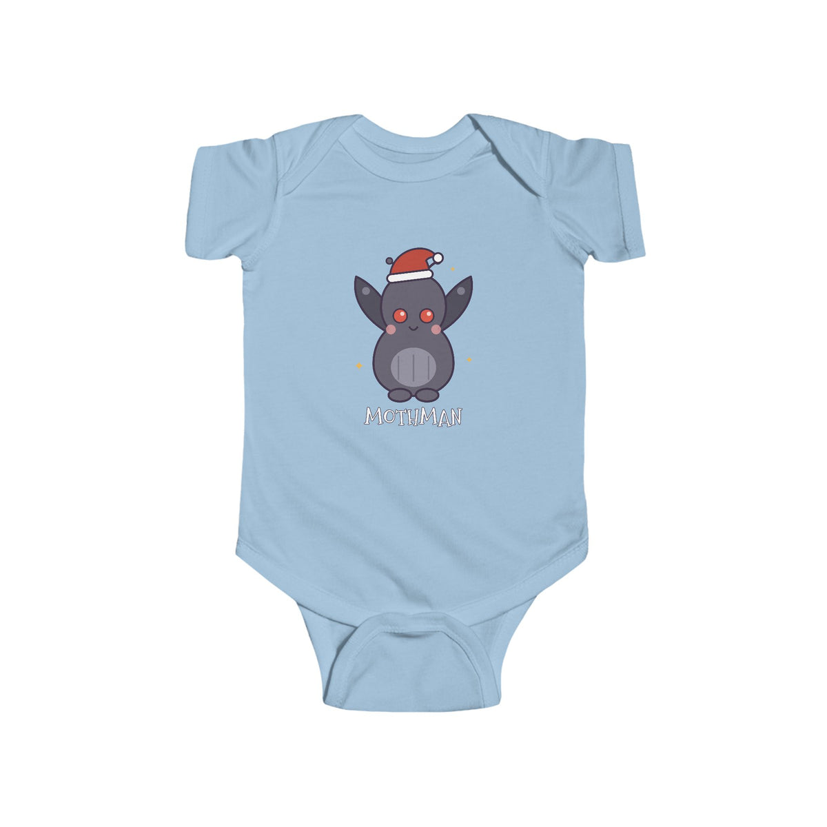 Mothman Christmas Baby Bodysuit - Cute Santa Mothman Infant Onesie