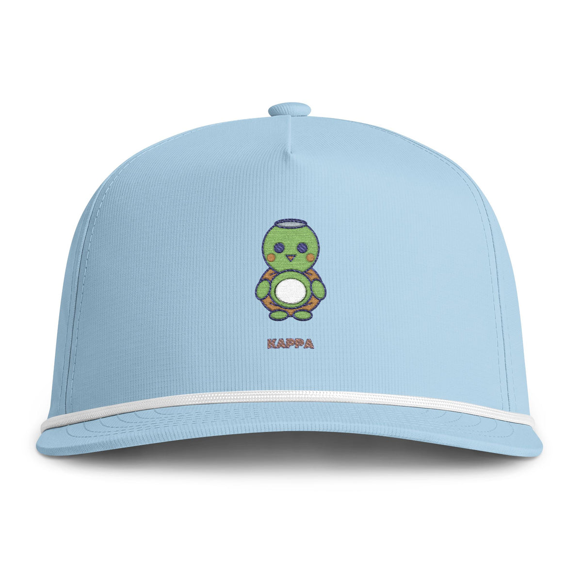 Cute Kappa Embroidered Baseball Hat — Sunwashed Rope Cap