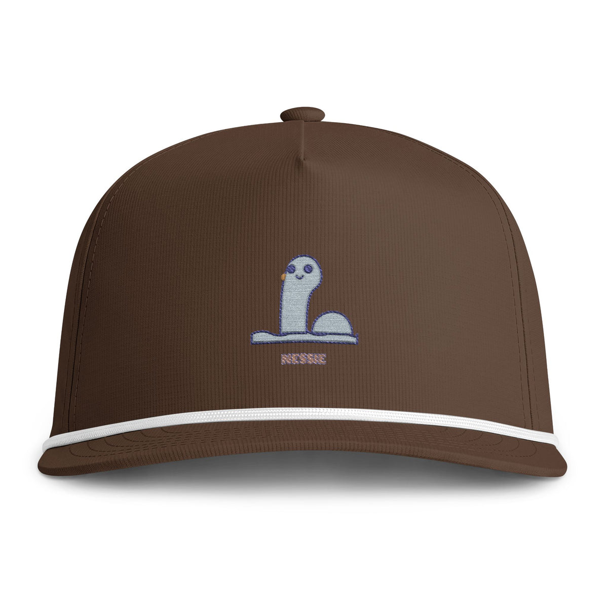 Cute Nessie Embroidered Baseball Hat — Sunwashed Rope Cap