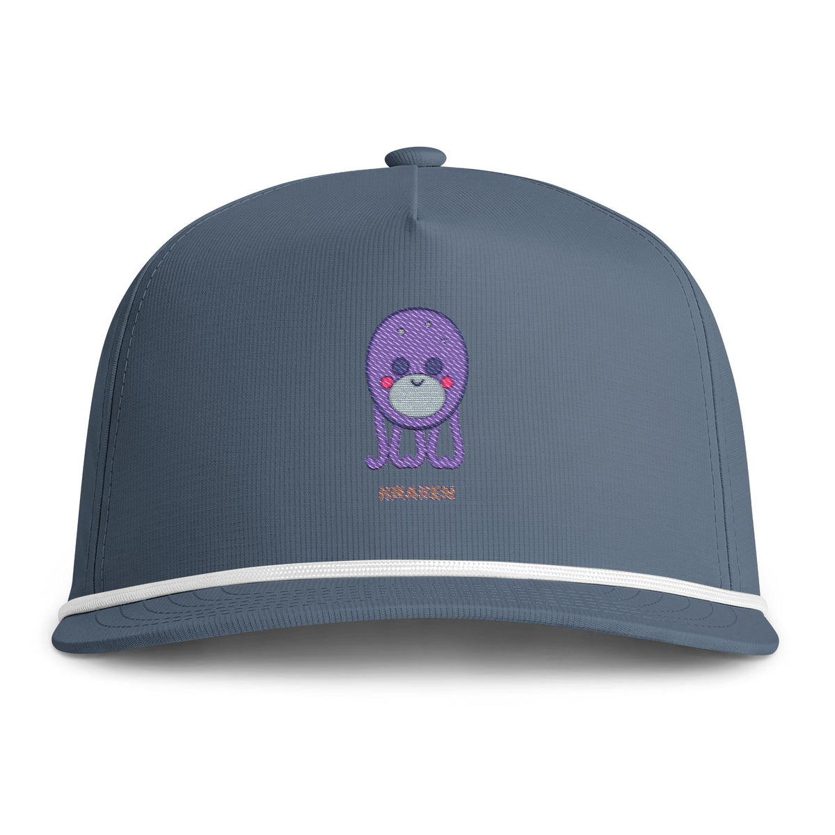 Cute Kraken Embroidered Baseball Hat — Sunwashed Rope Cap