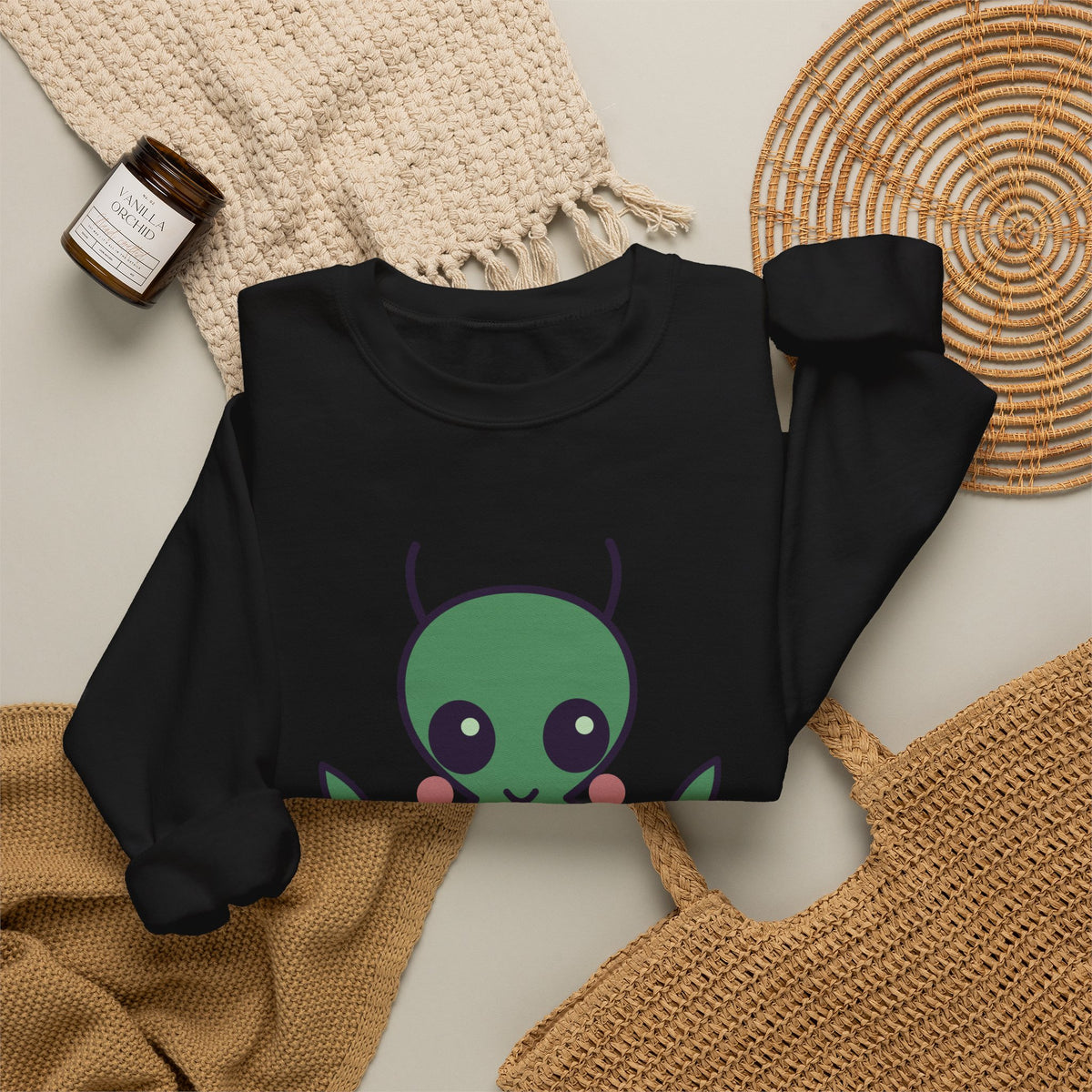 Cute Mantis Man Unisex Graphic Pullover Sweatshirt