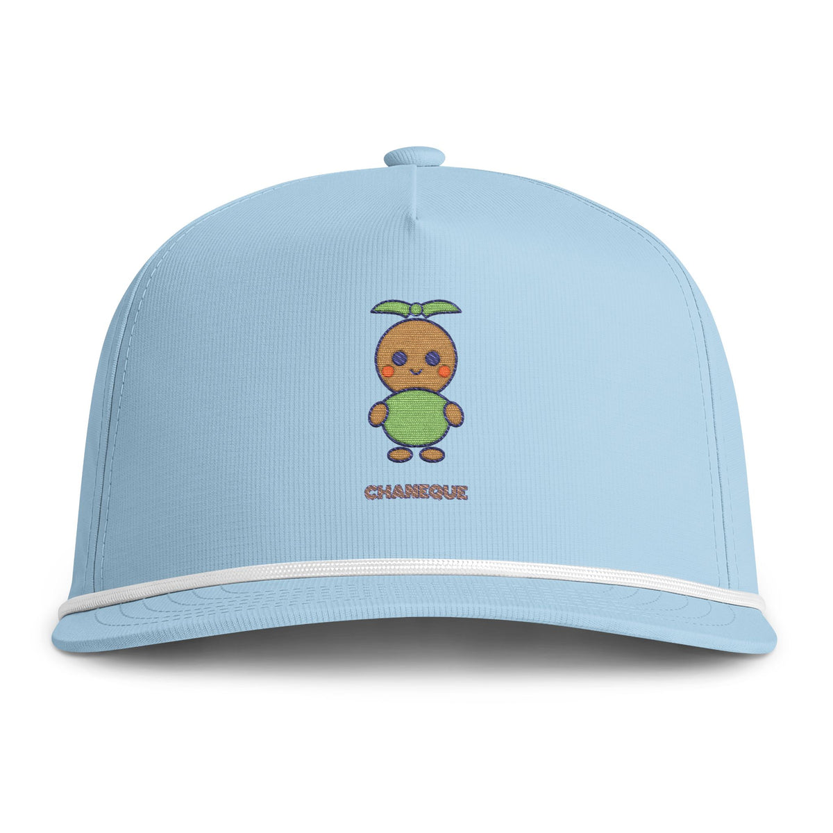 Cute Chaneque Embroidered Baseball Hat — Sunwashed Rope Cap