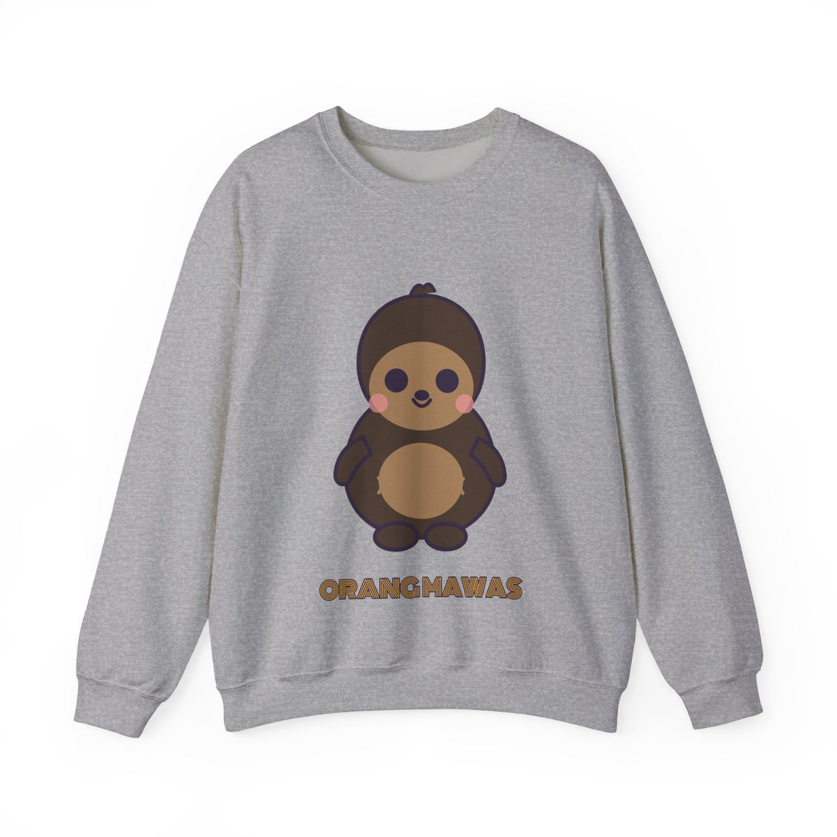 Cute Orang Mawas Unisex Graphic Pullover Sweatshirt