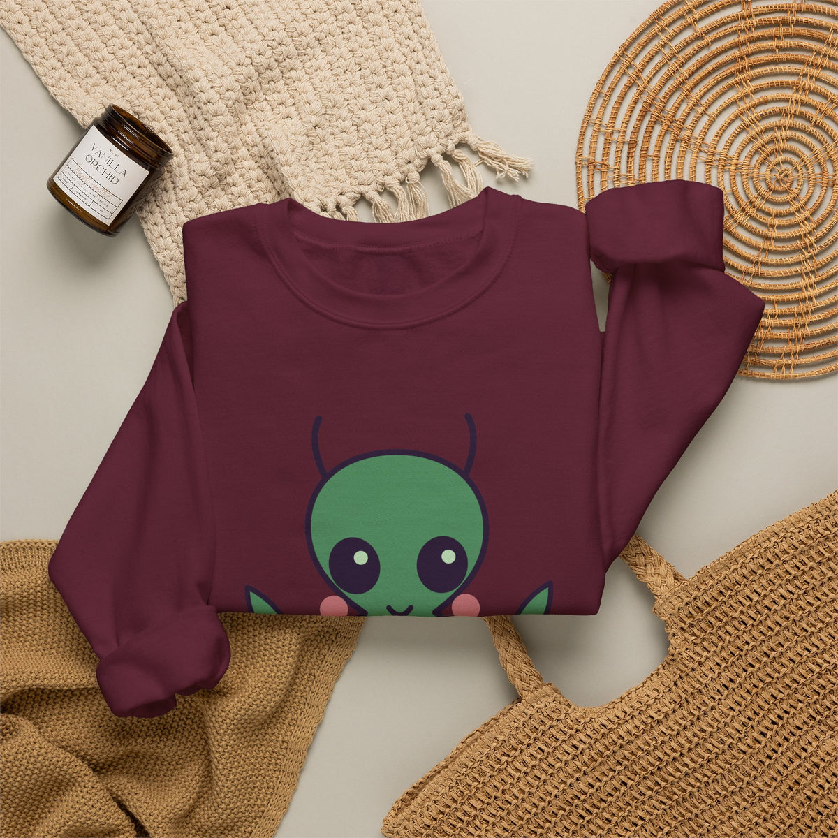 Cute Mantis Man Unisex Graphic Pullover Sweatshirt