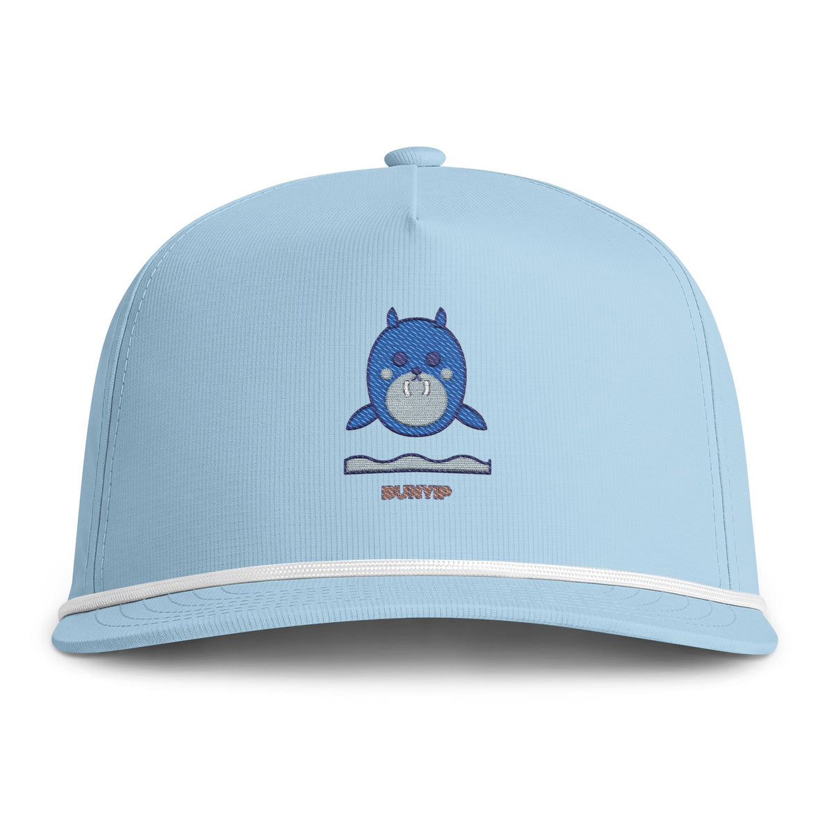 Cute Bunyip Embroidered Baseball Hat — Sunwashed Rope Cap