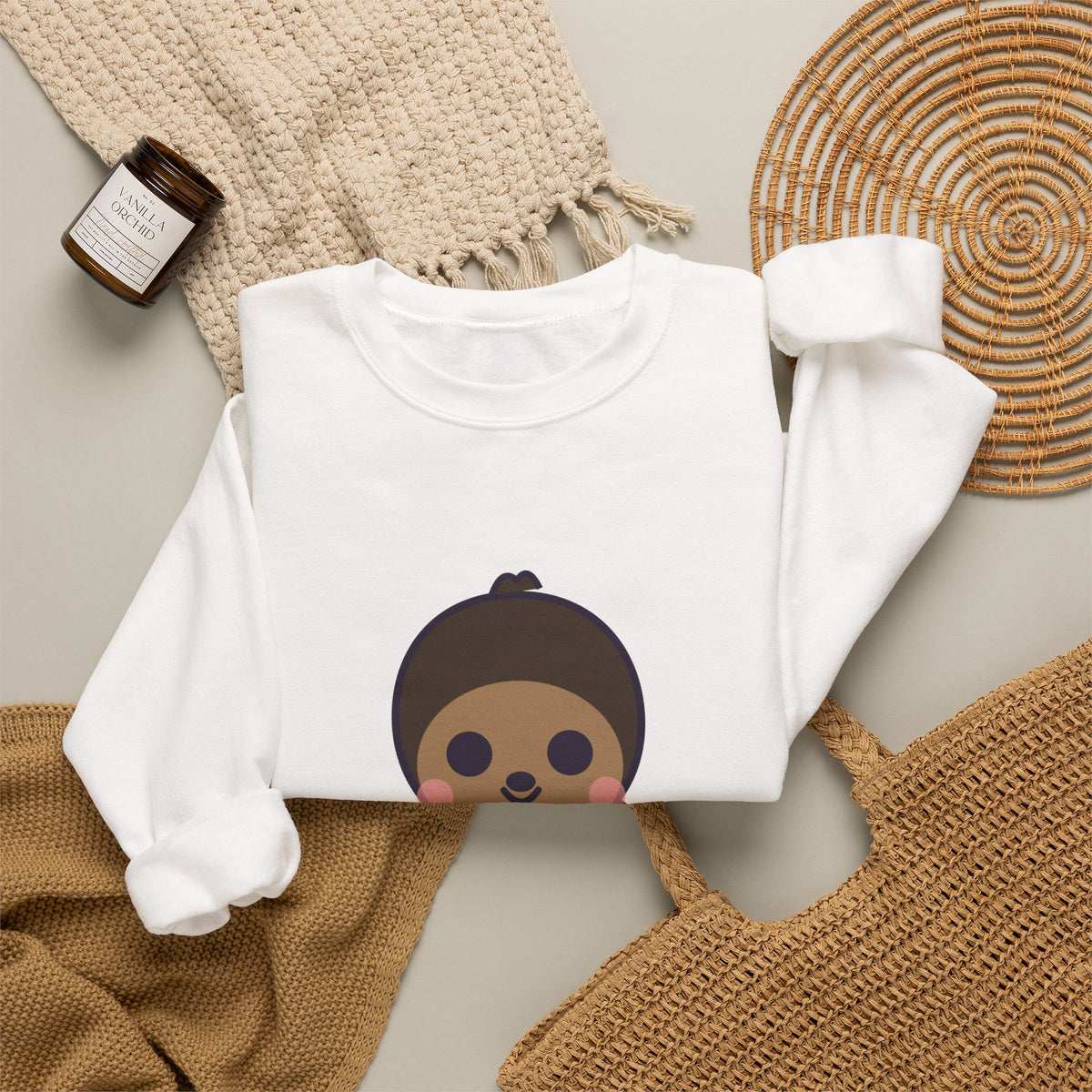 Cute Orang Mawas Unisex Graphic Pullover Sweatshirt