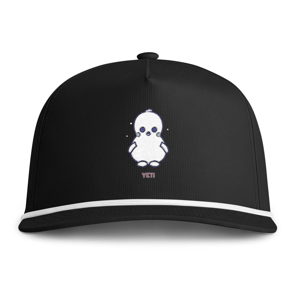 Cute Yeti Embroidered Baseball Hat — Sunwashed Rope Cap