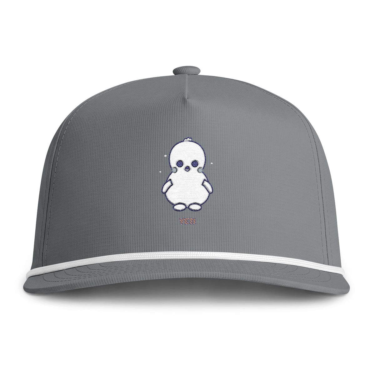 Cute Yeti Embroidered Baseball Hat — Sunwashed Rope Cap
