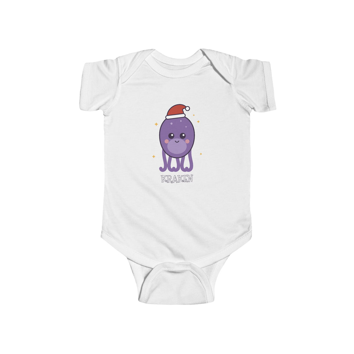 Kraken Christmas Baby Bodysuit - Cute Santa Kraken Infant Onesie