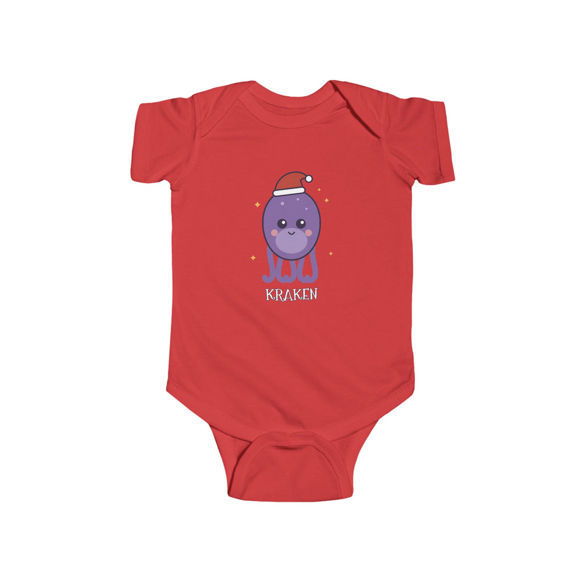 Kraken Christmas Baby Bodysuit - Cute Santa Kraken Infant Onesie