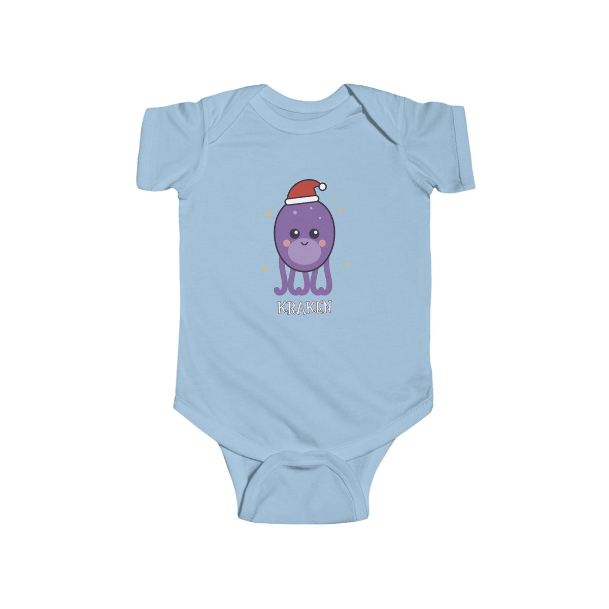 Kraken Christmas Baby Bodysuit - Cute Santa Kraken Infant Onesie