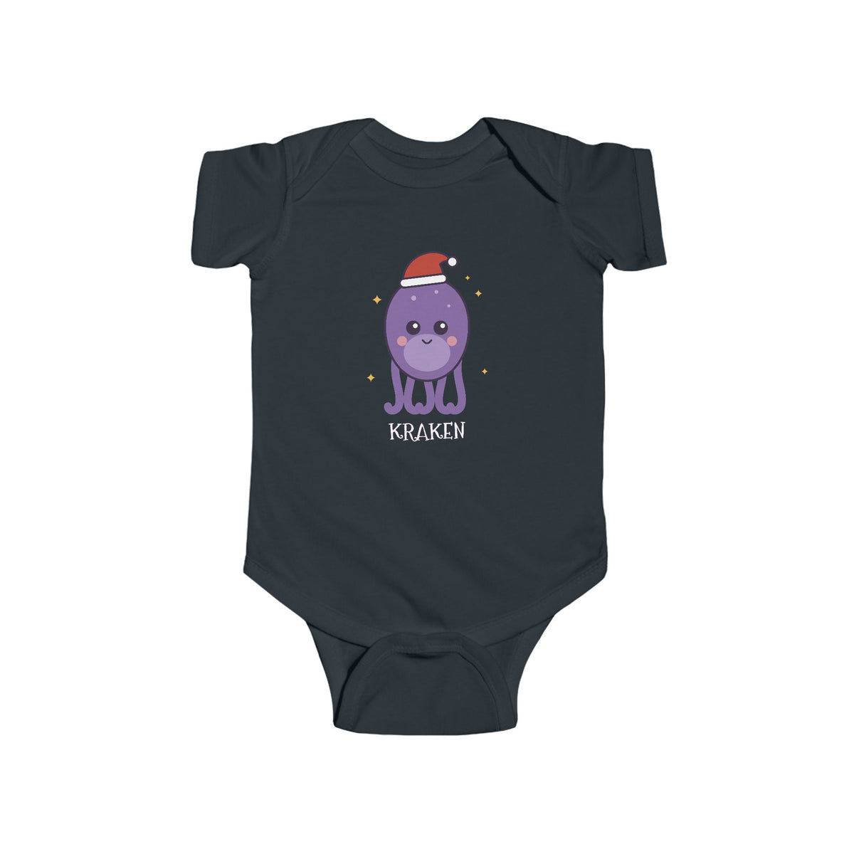 Kraken Christmas Baby Bodysuit - Cute Santa Kraken Infant Onesie