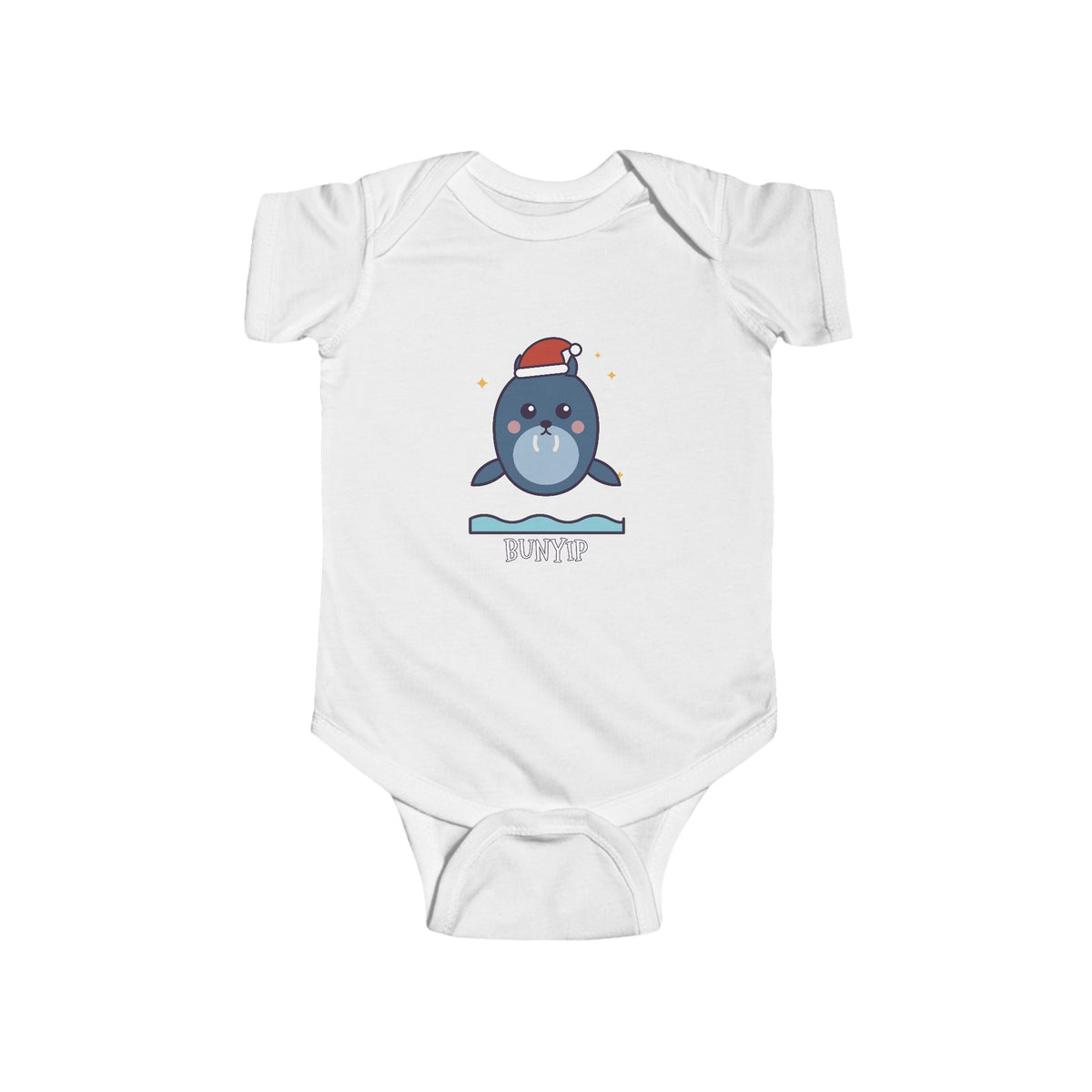 Bunyip Christmas Baby Bodysuit - Cute Santa Bunyip Infant Onesie
