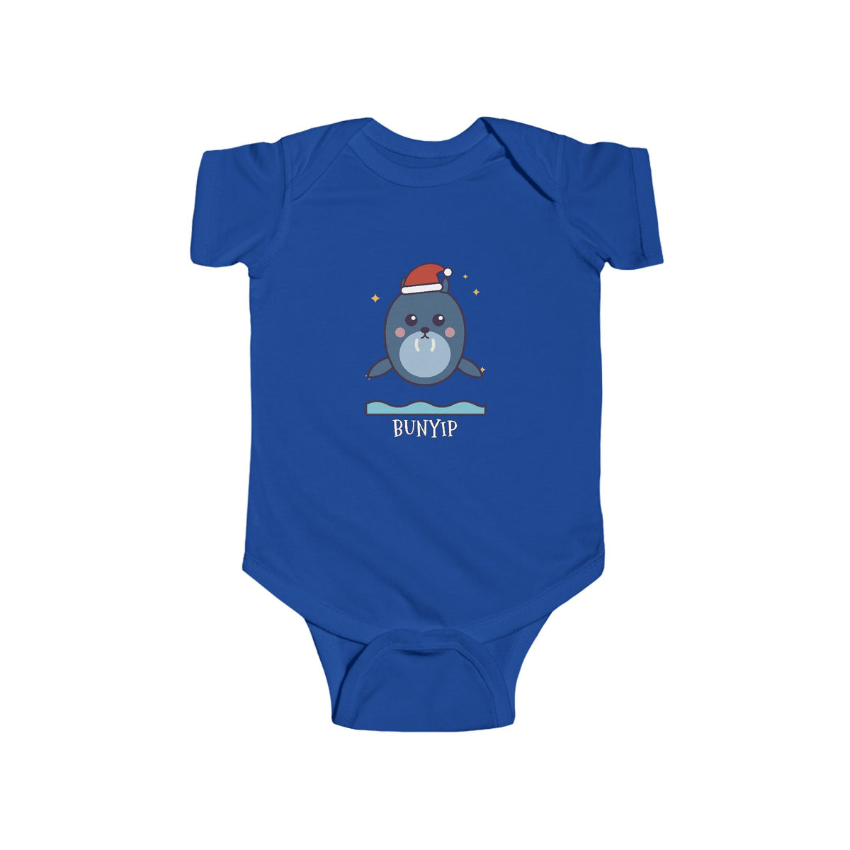 Bunyip Christmas Baby Bodysuit - Cute Santa Bunyip Infant Onesie