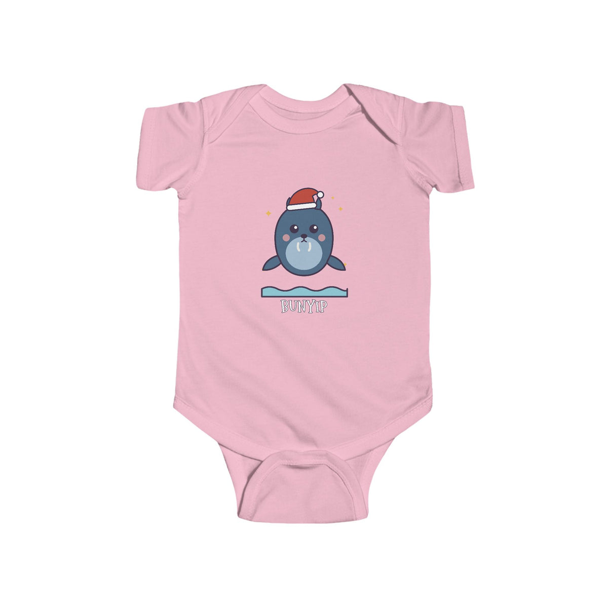 Bunyip Christmas Baby Bodysuit - Cute Santa Bunyip Infant Onesie