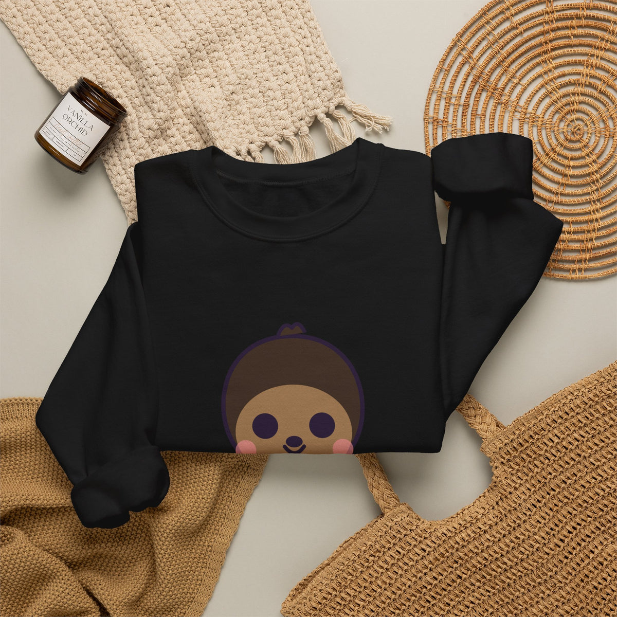Cute Orang Mawas Unisex Graphic Pullover Sweatshirt