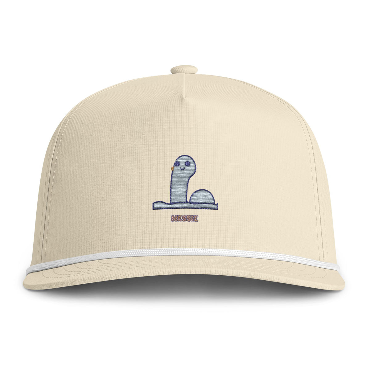 Cute Nessie Embroidered Baseball Hat — Sunwashed Rope Cap