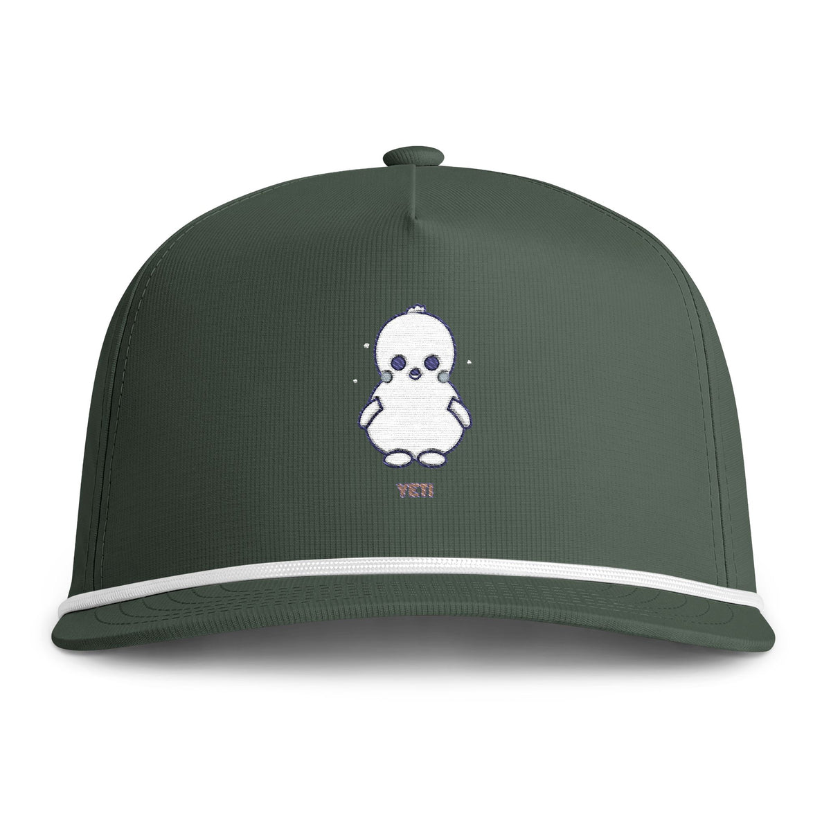 Cute Yeti Embroidered Baseball Hat — Sunwashed Rope Cap