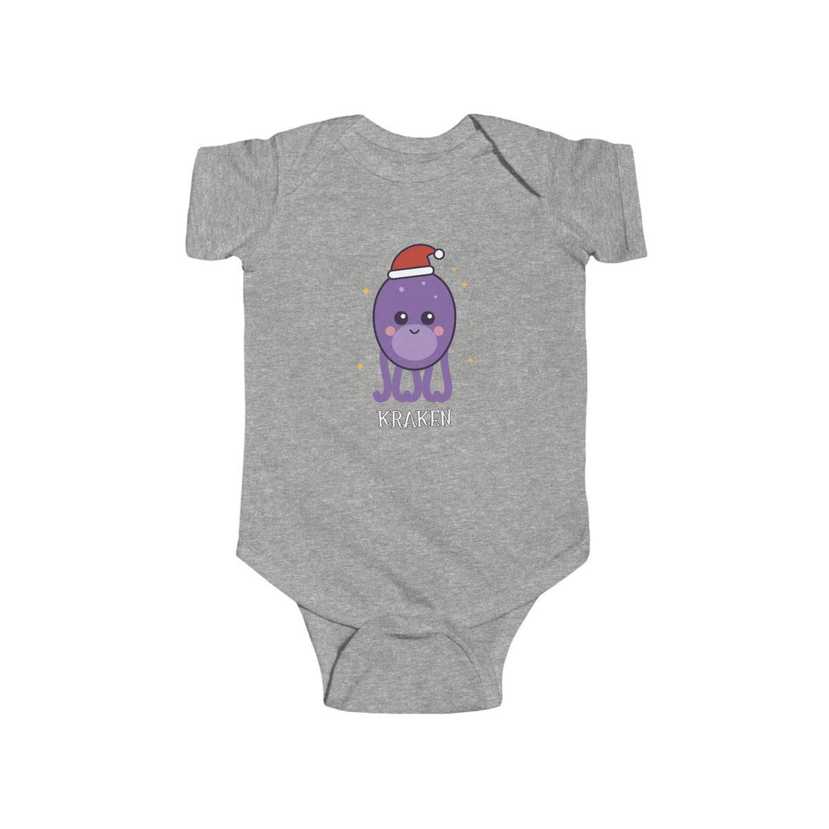 Kraken Christmas Baby Bodysuit - Cute Santa Kraken Infant Onesie